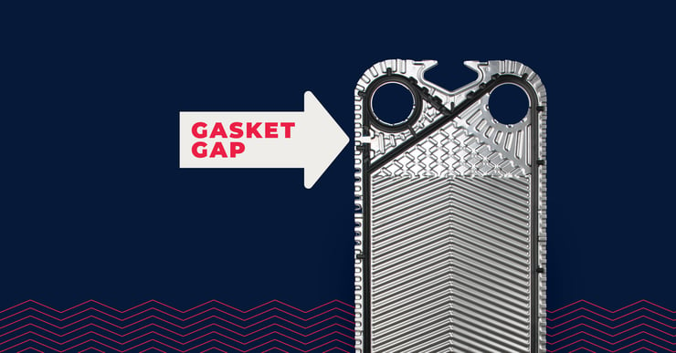 Gasket gap in heat exchanger plate