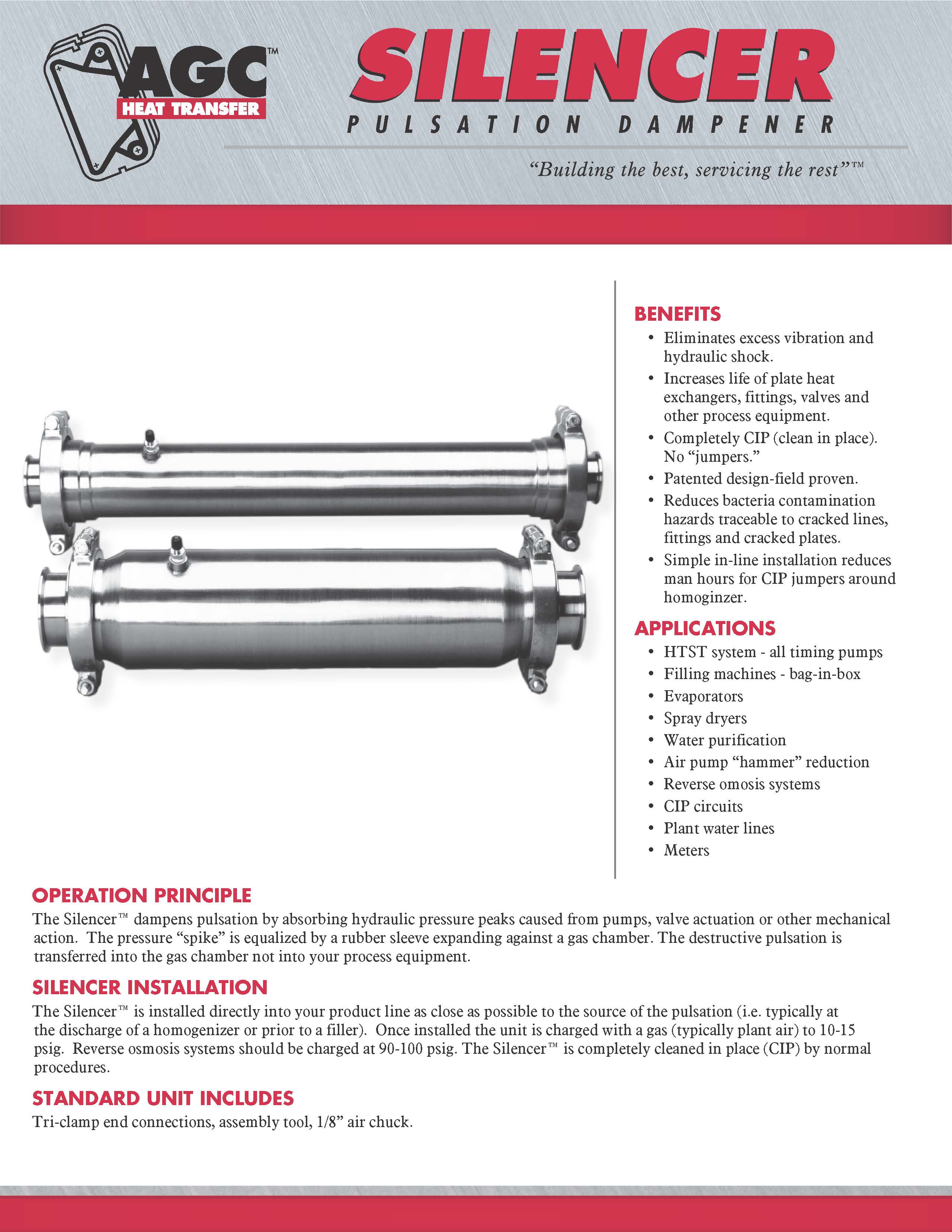 SILENCER PULSATION DAMPENER